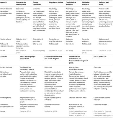 Toward Sustainable Wellbeing: Advances in Contemporary Concepts